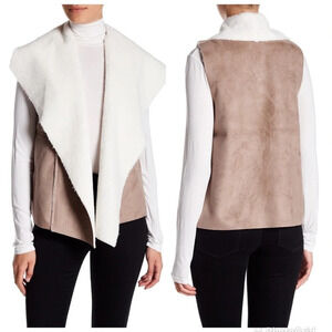 Susina Faux Suede Shearling Vest Insulated Fleece